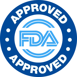 FDA-registered facility certification badge — Giant Max manufactured in compliant US dietary supplement facility