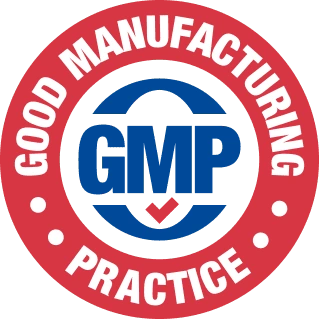 GMP Good Manufacturing Practice certification badge for Giant Max natural male supplement
